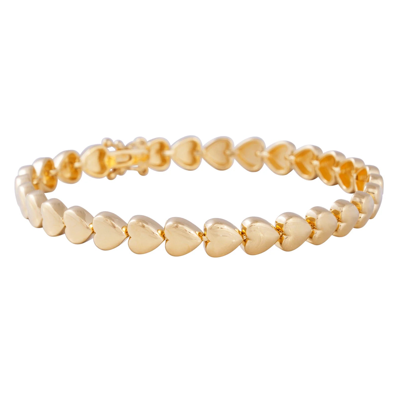 FAIRLEY Golden Heart Tennis Bracelet