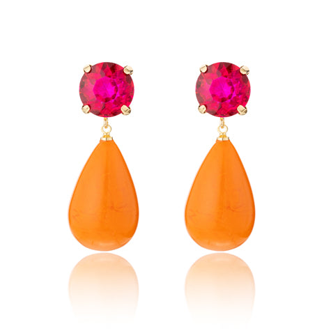 Crystal and Teardrop ORANGE