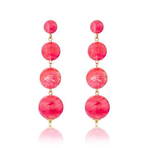 Galaxy Drop Earrings FUCHSIA