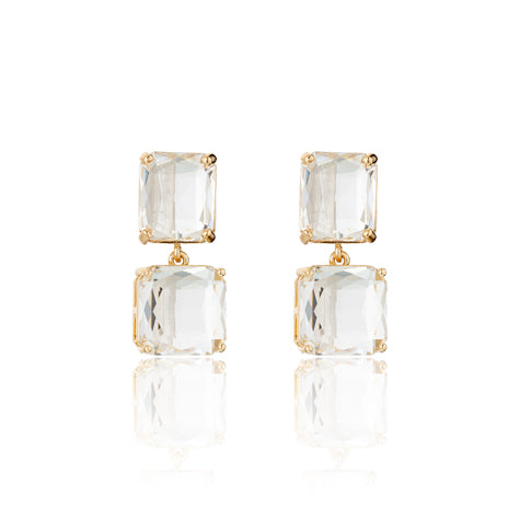 Deco Drop Earrings CLEAR