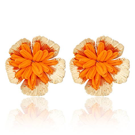 Mega Bloom Stud Earring ORANGE
