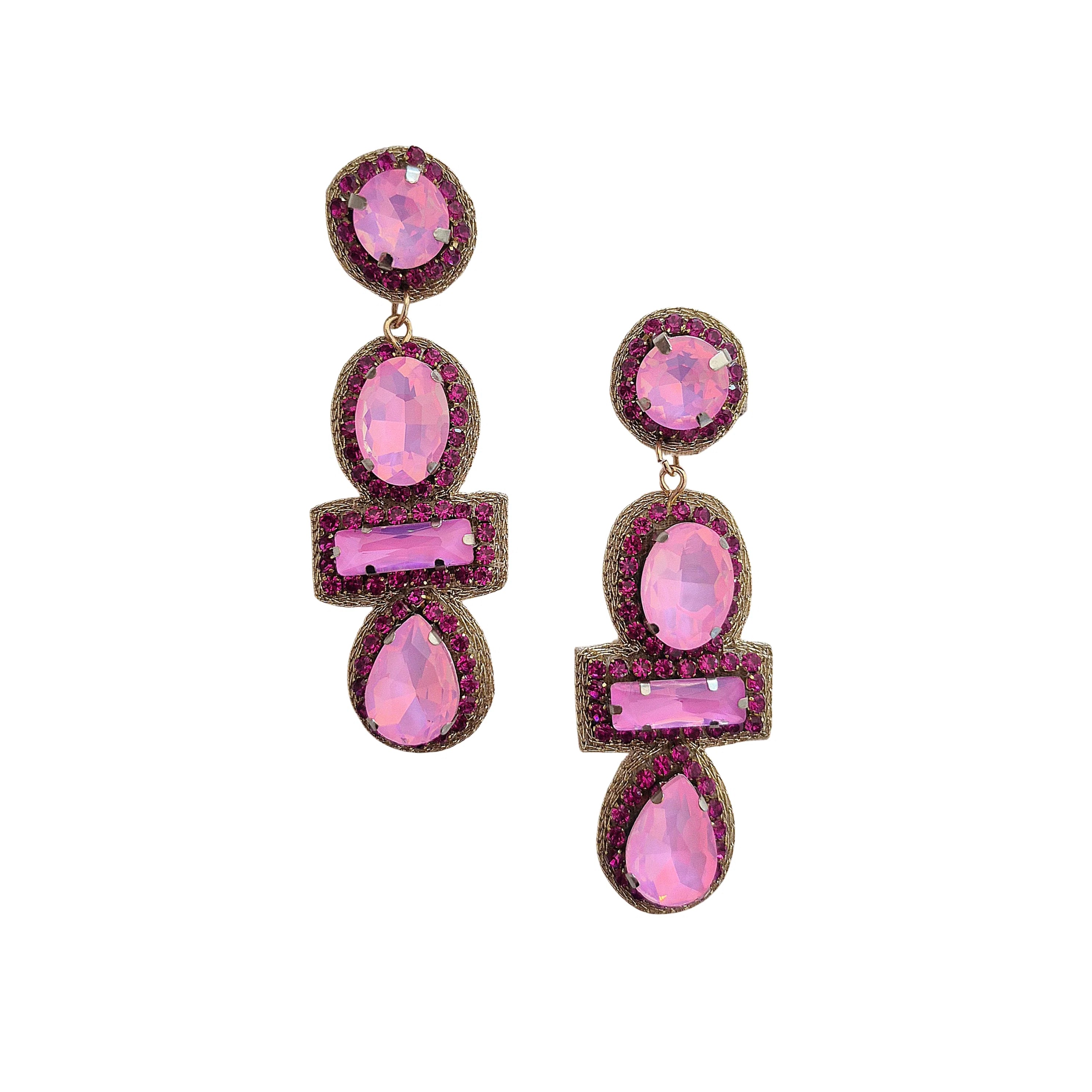 Pink Statement Earrings