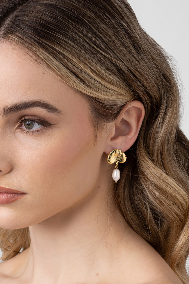 LIBERTE Sierra Pearl Earring GOLD