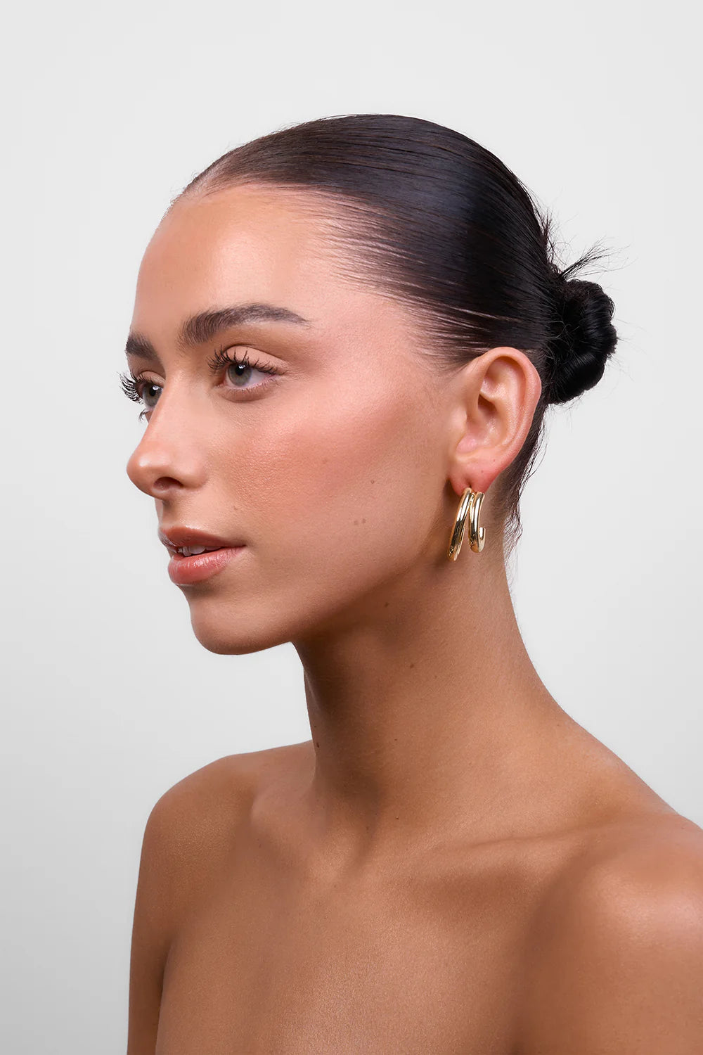 LIBERTE Neve Double Hoop GOLD