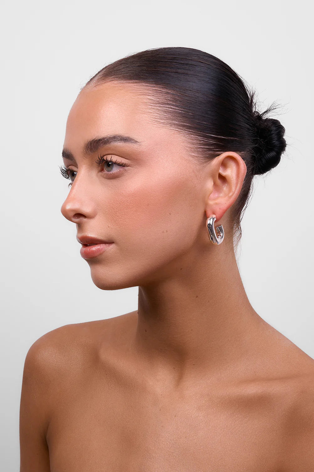 LIBERTE Kate Square Hoop SILVER