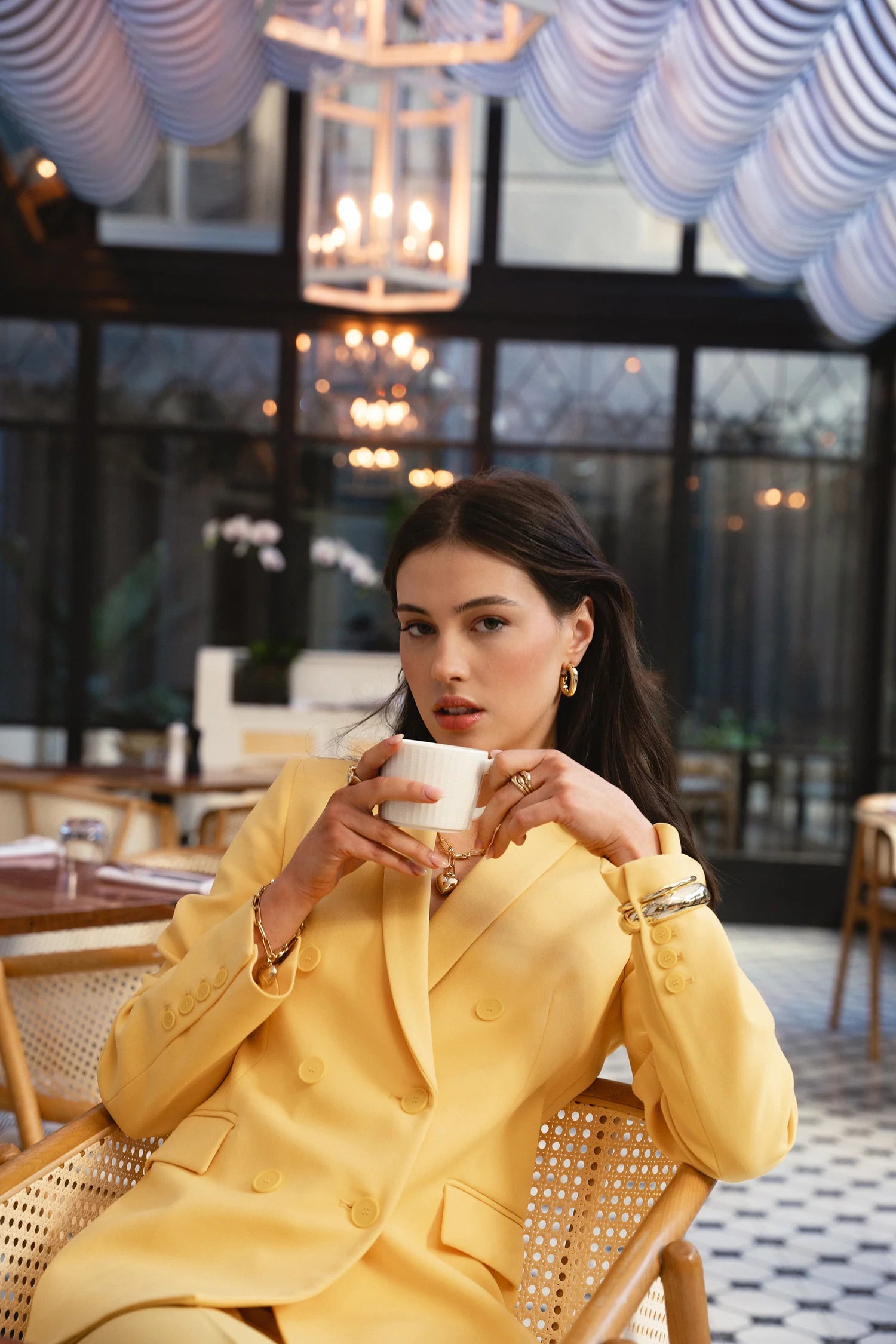 LIBERTE Kate Square Hoop GOLD