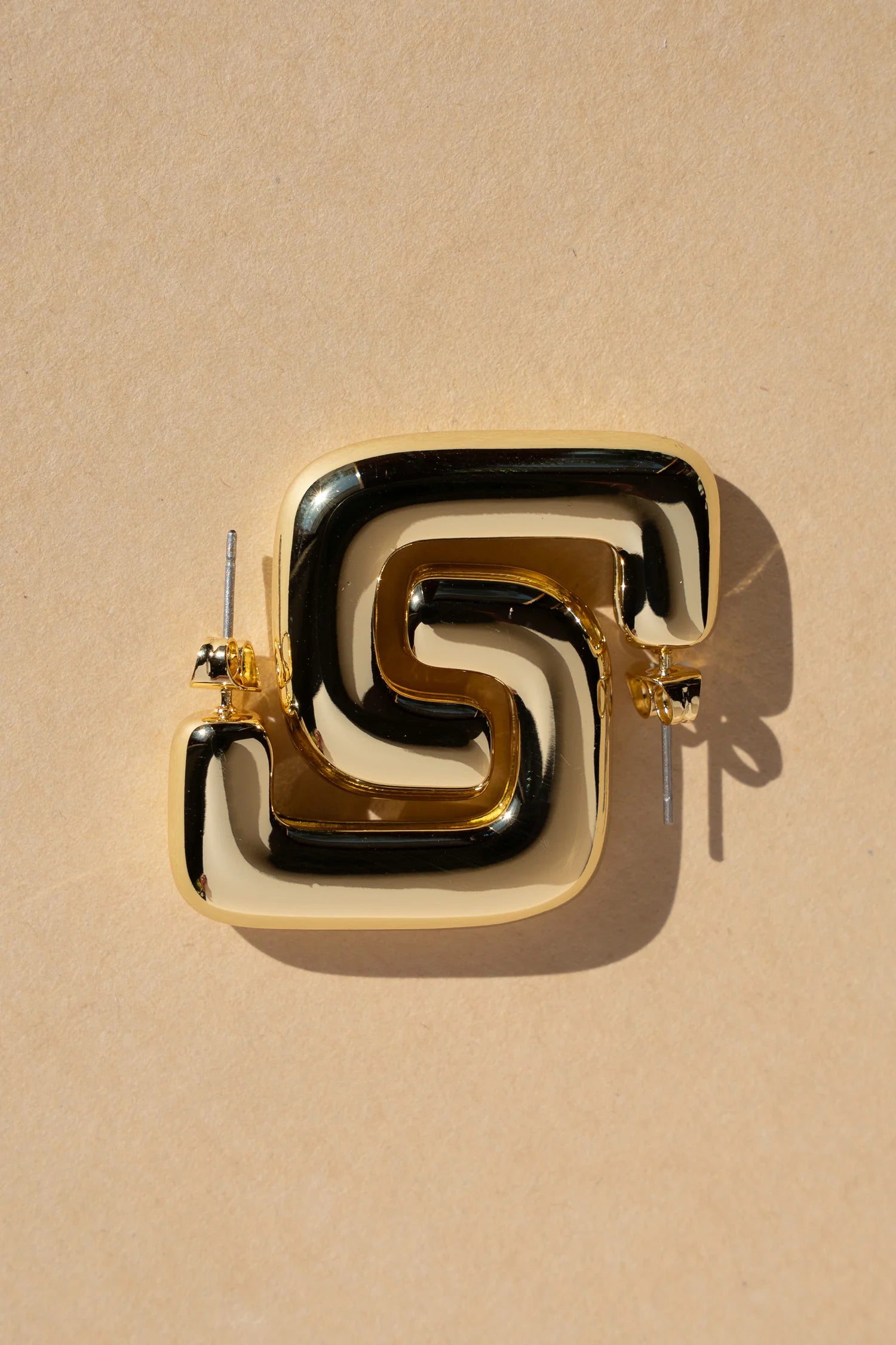 LIBERTE Kate Square Hoop GOLD
