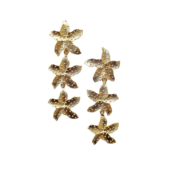 ZODA Starfish Trio Drop Earring GOLD