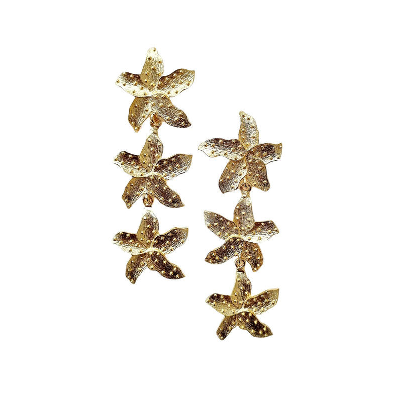 ZODA Starfish Trio Drop Earring GOLD