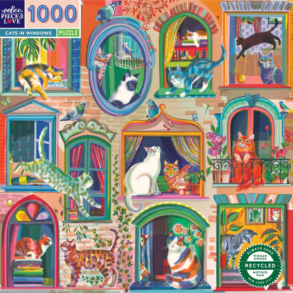 1000 pce Puzzle CATS IN WINDOW