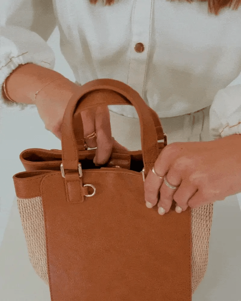 Elms & King Carnegie Tote TAN / NATURAL WEAVE