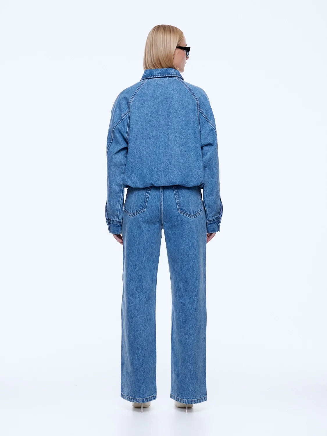 ENA PELLY Billy Denim Bomber LIGHT INDIGO