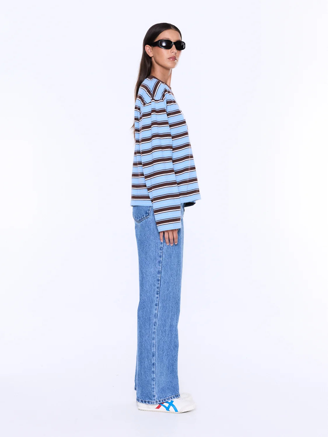 ENA PELLY Maria Boxy Long Sleeve Tee MONROE