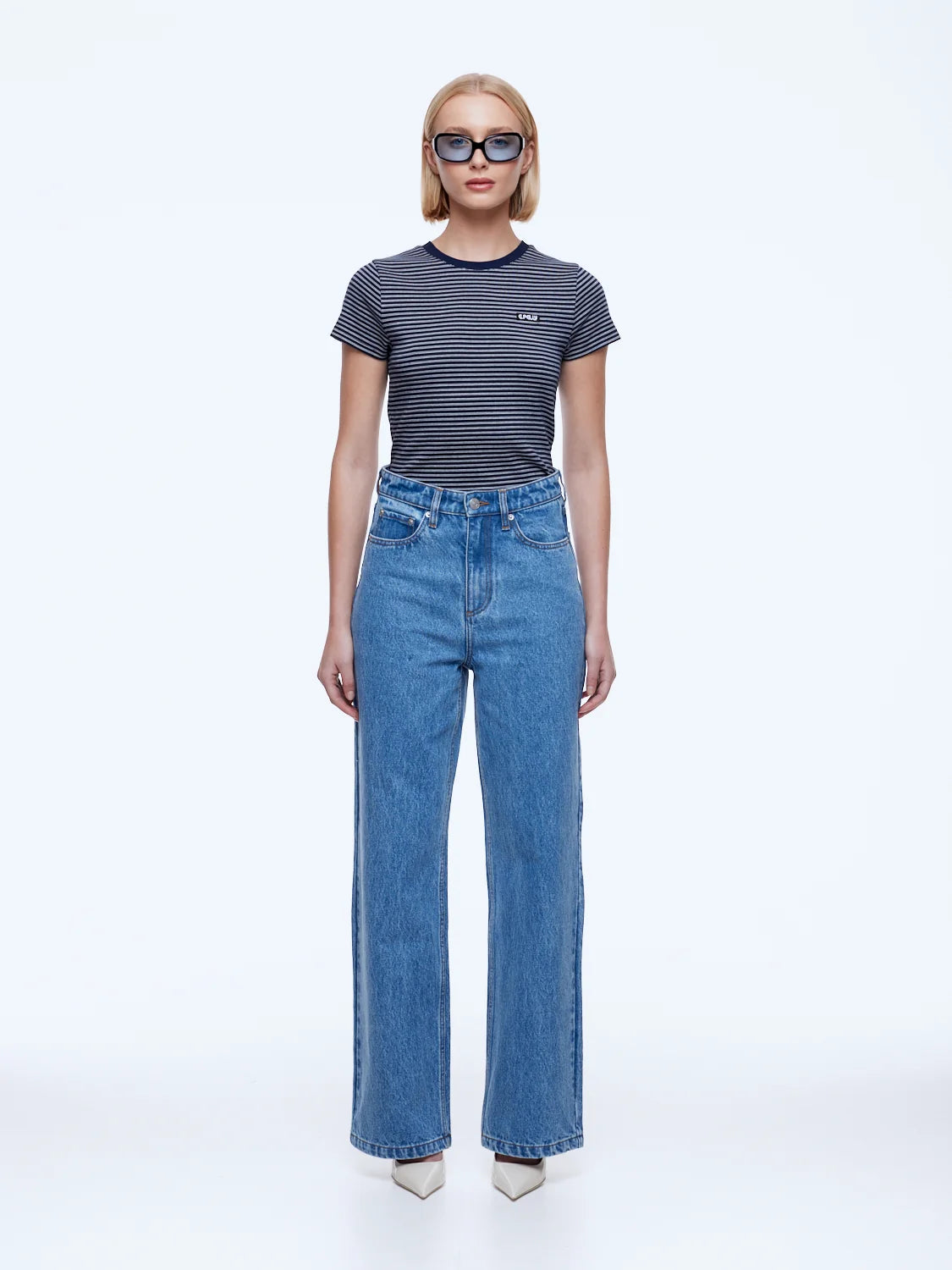 ENA PELLY Letti Straight Leg Jean LIGHT INDIGO