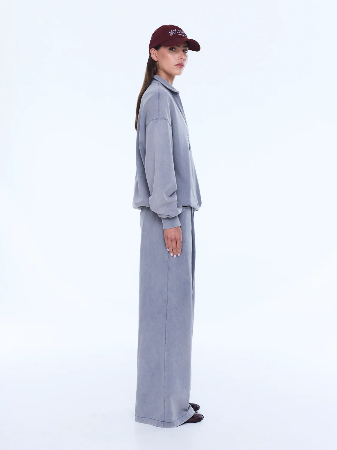 ENA PELLY Iva Jersey Polo DOVE GREY