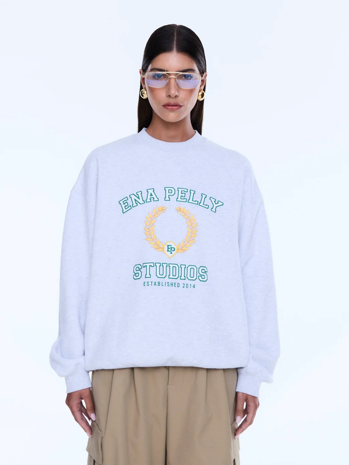 ENA PELLY Mila Sweater WHITE MARLE
