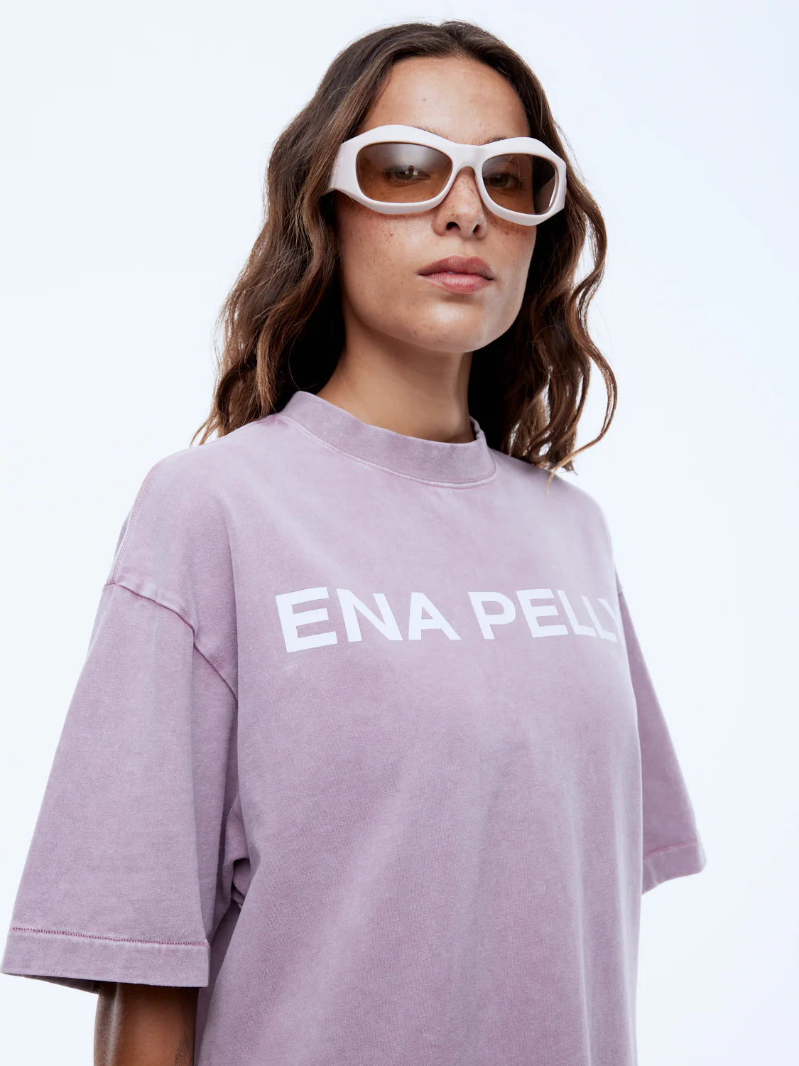 ENA PELLY Chloe Overside Tee Vintage Rose