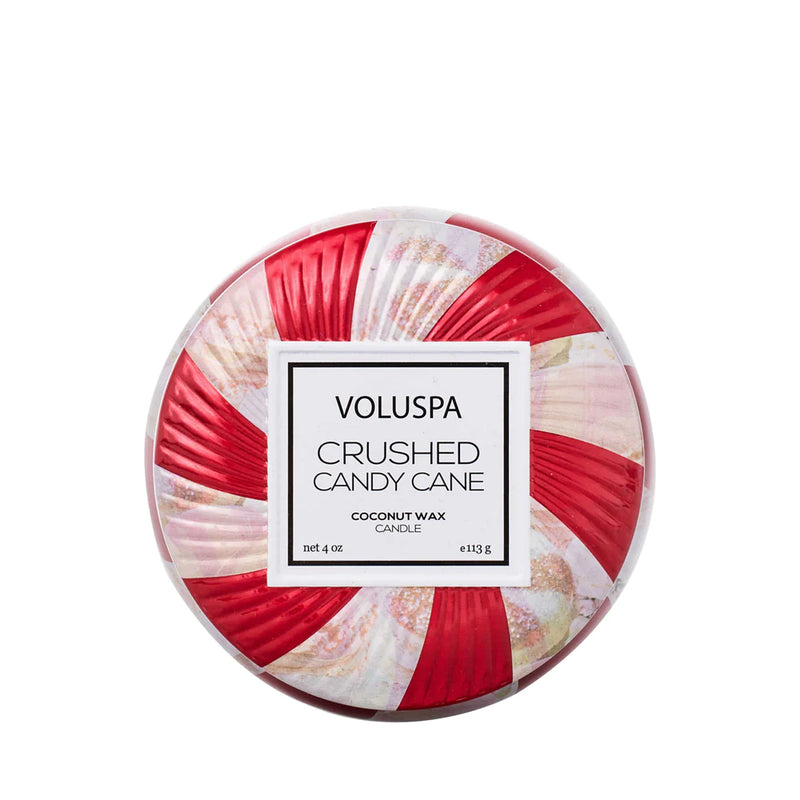VOLUSPA Candy Cane Dec Tin