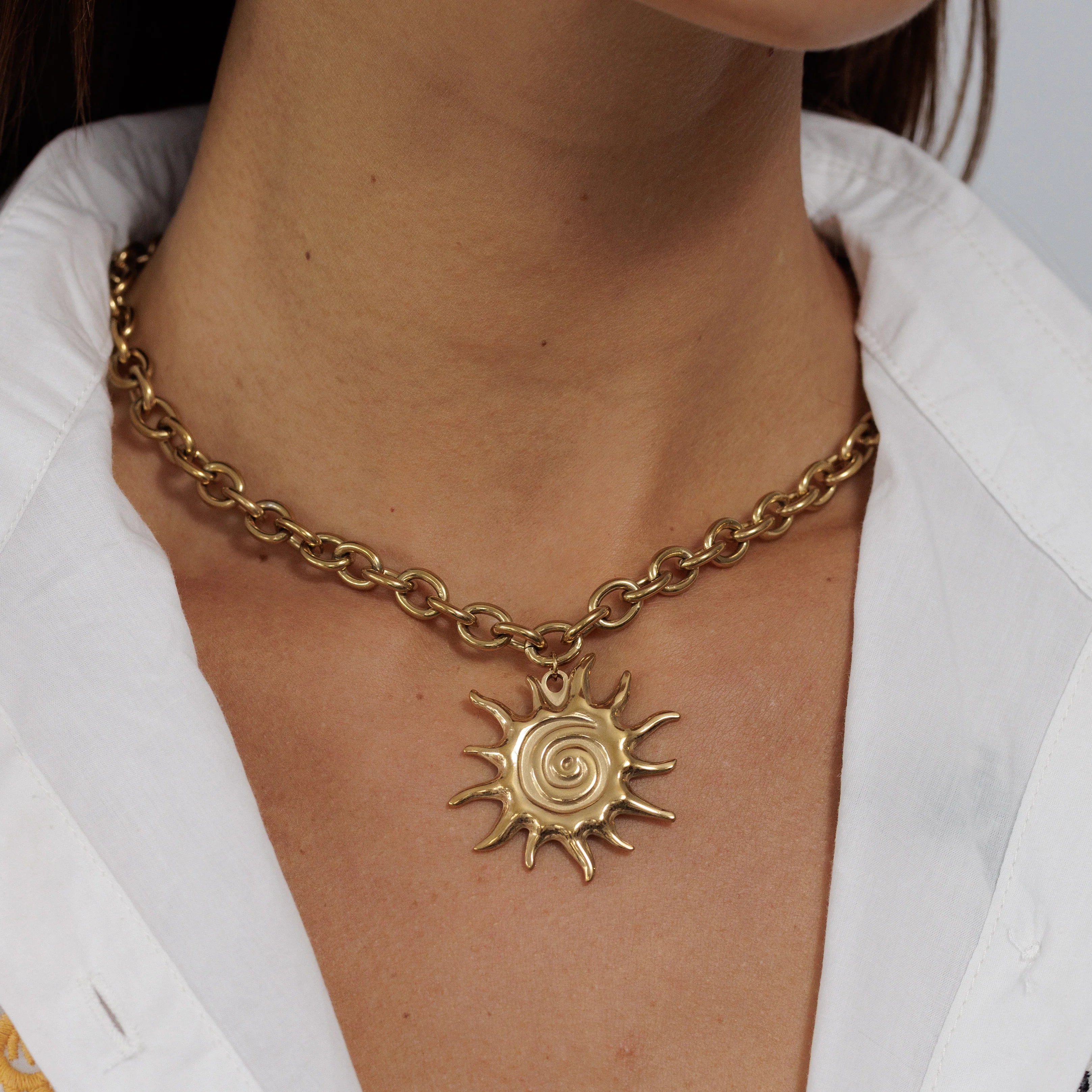 Gold Sun Necklace