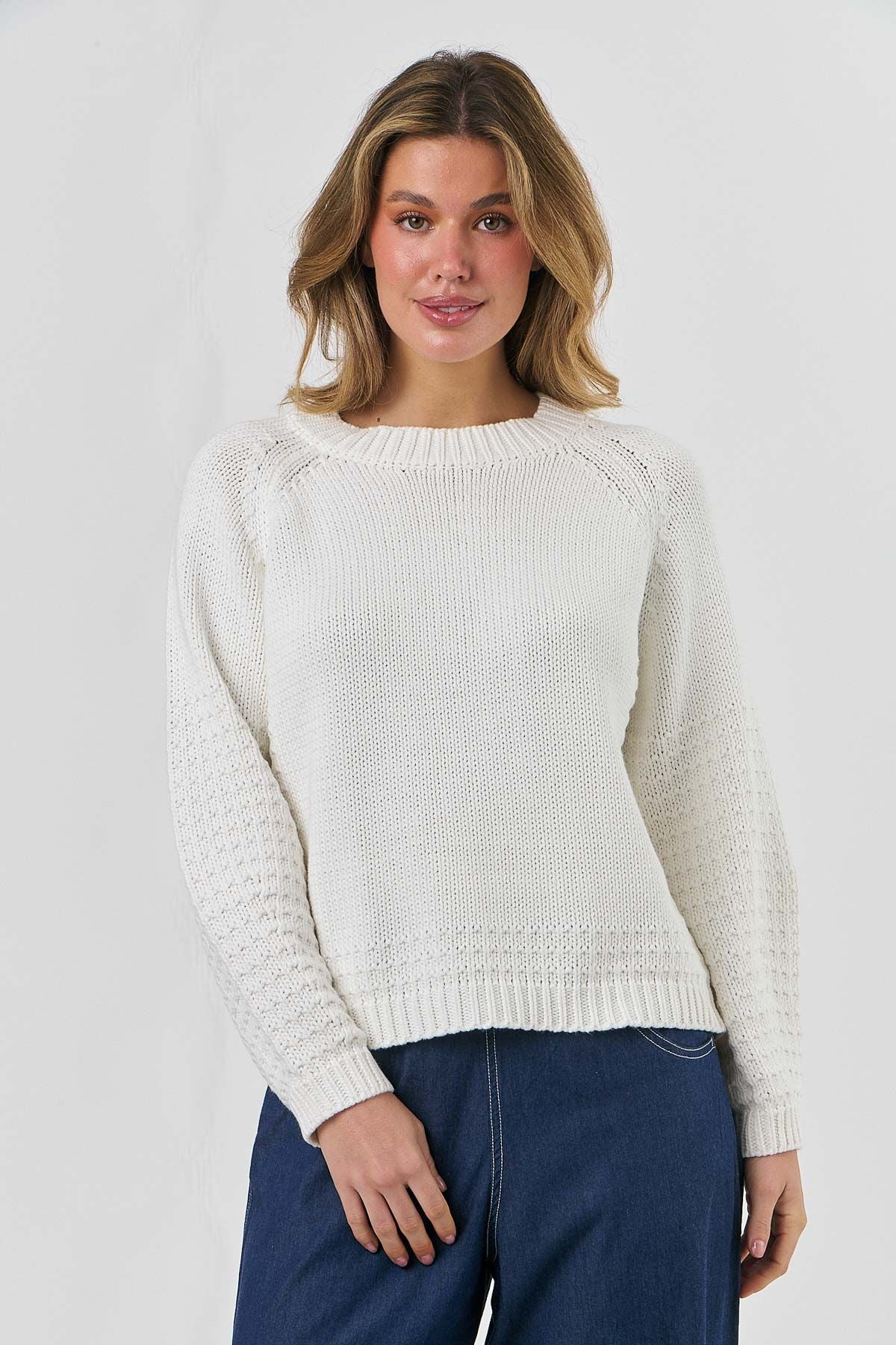 NATURALS Knit Jumper WHITE