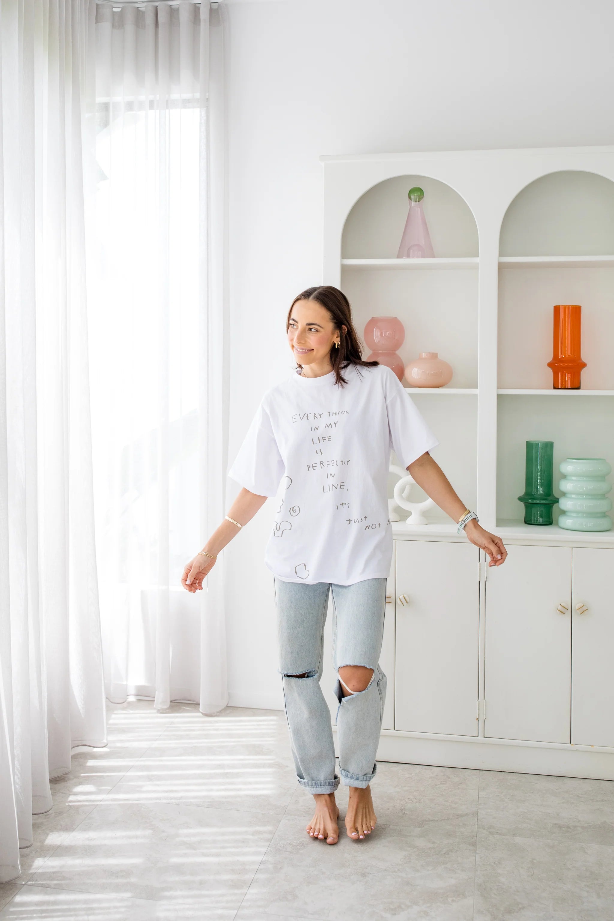 franklythelabel 'In Line' Oversized Tee