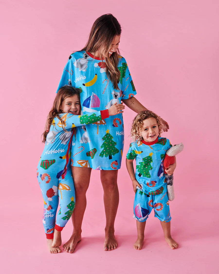 KIP & CO T Shirt Nightie CHRISTMAS ICONS