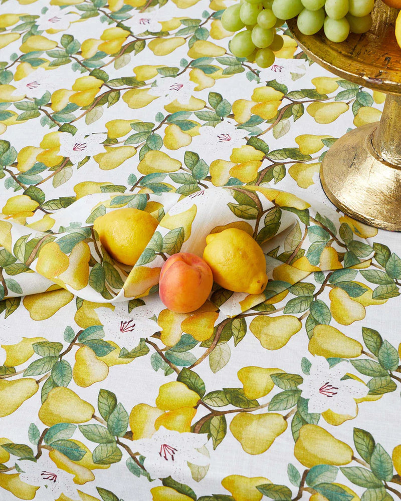 KIP & CO Round Linen Tablecloth 220cm SUMMER LILY