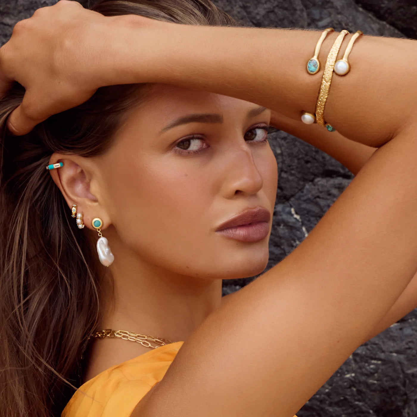 FAIRLEY Amazonite Pearl Drops