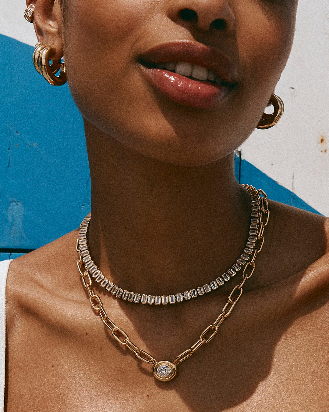 FAIRLEY Blanc Tennis Necklace