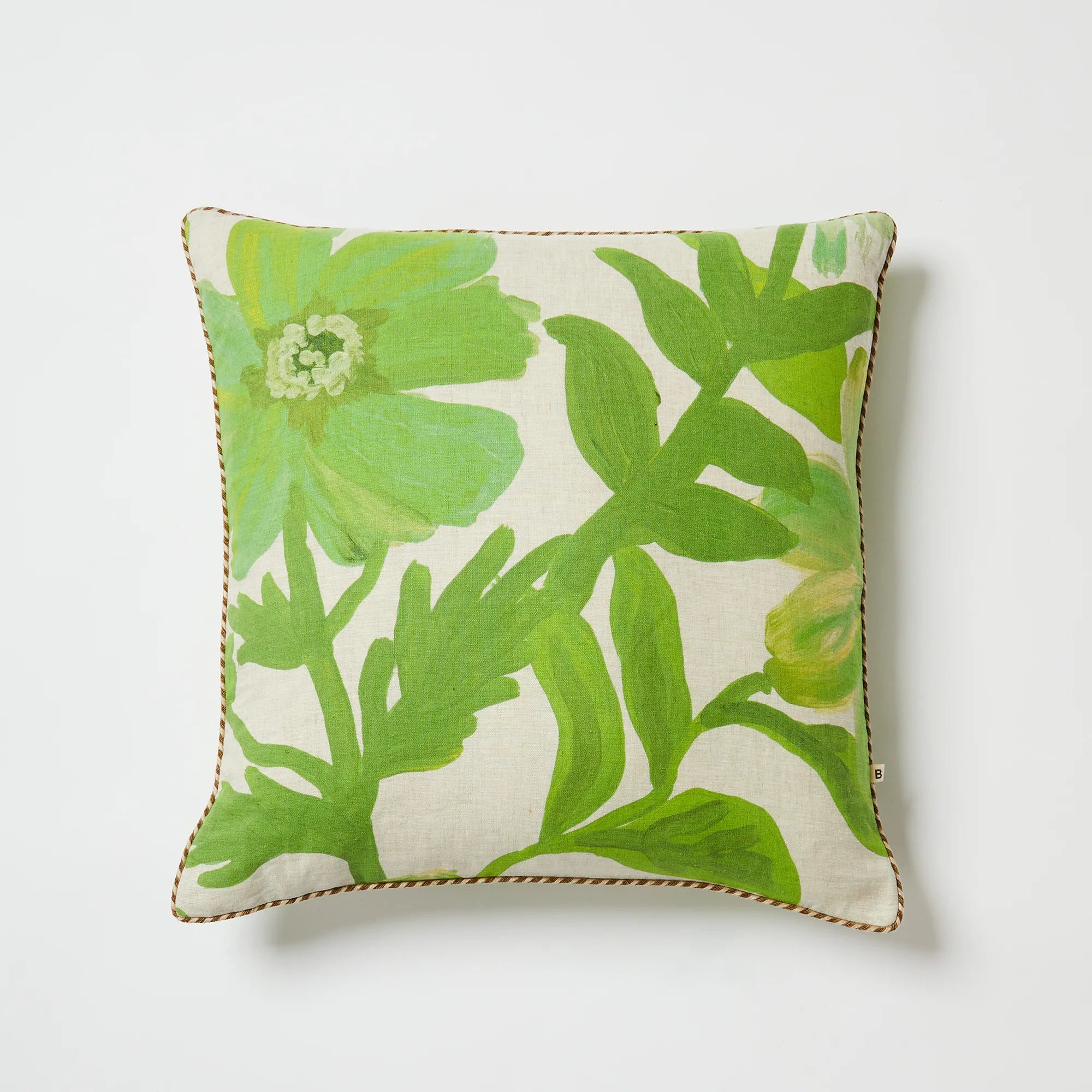 BONNIE & NEIL Cornflower Cushion 60cm GREEN