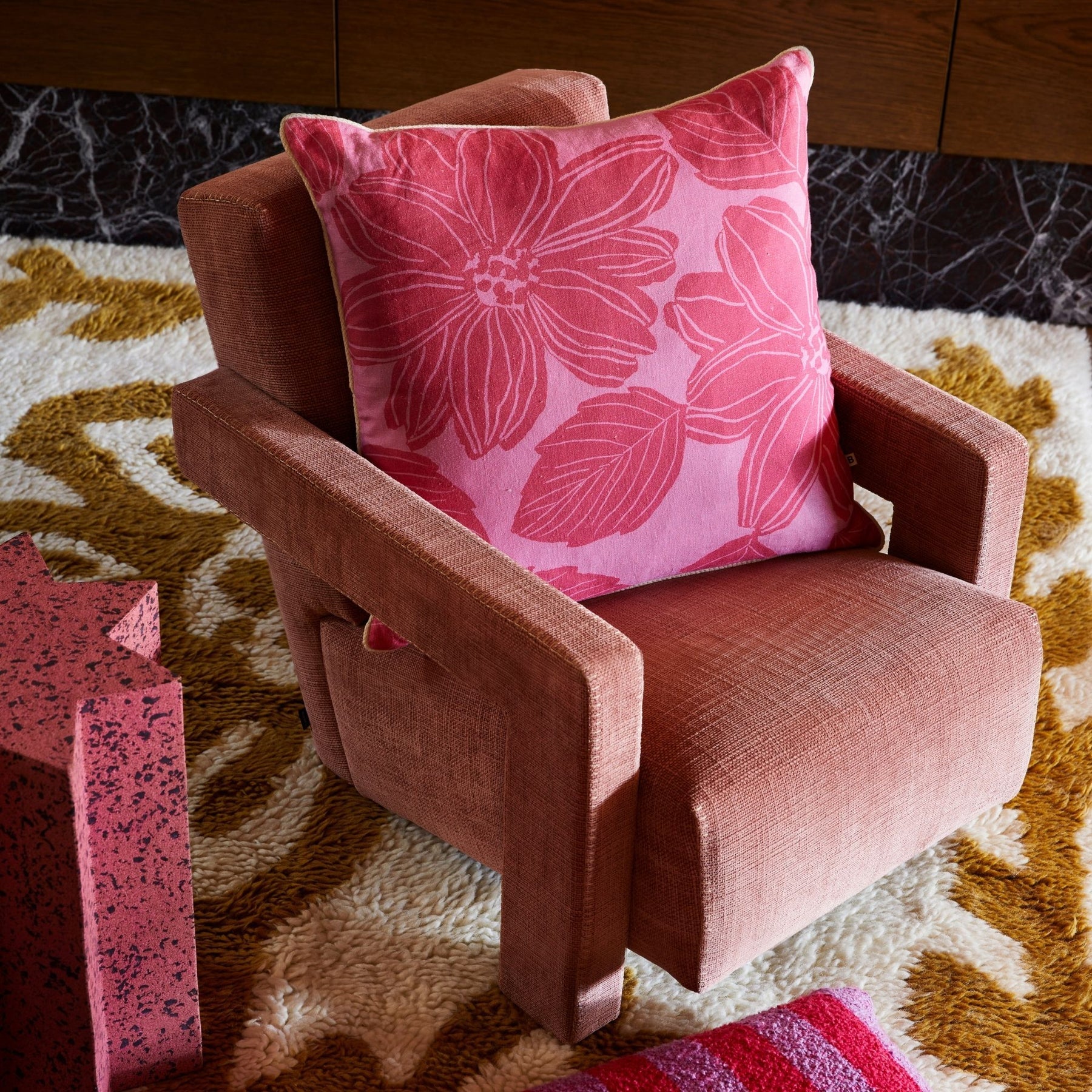 BONNIE & NEIL Margot Cushion 60cm ROSE