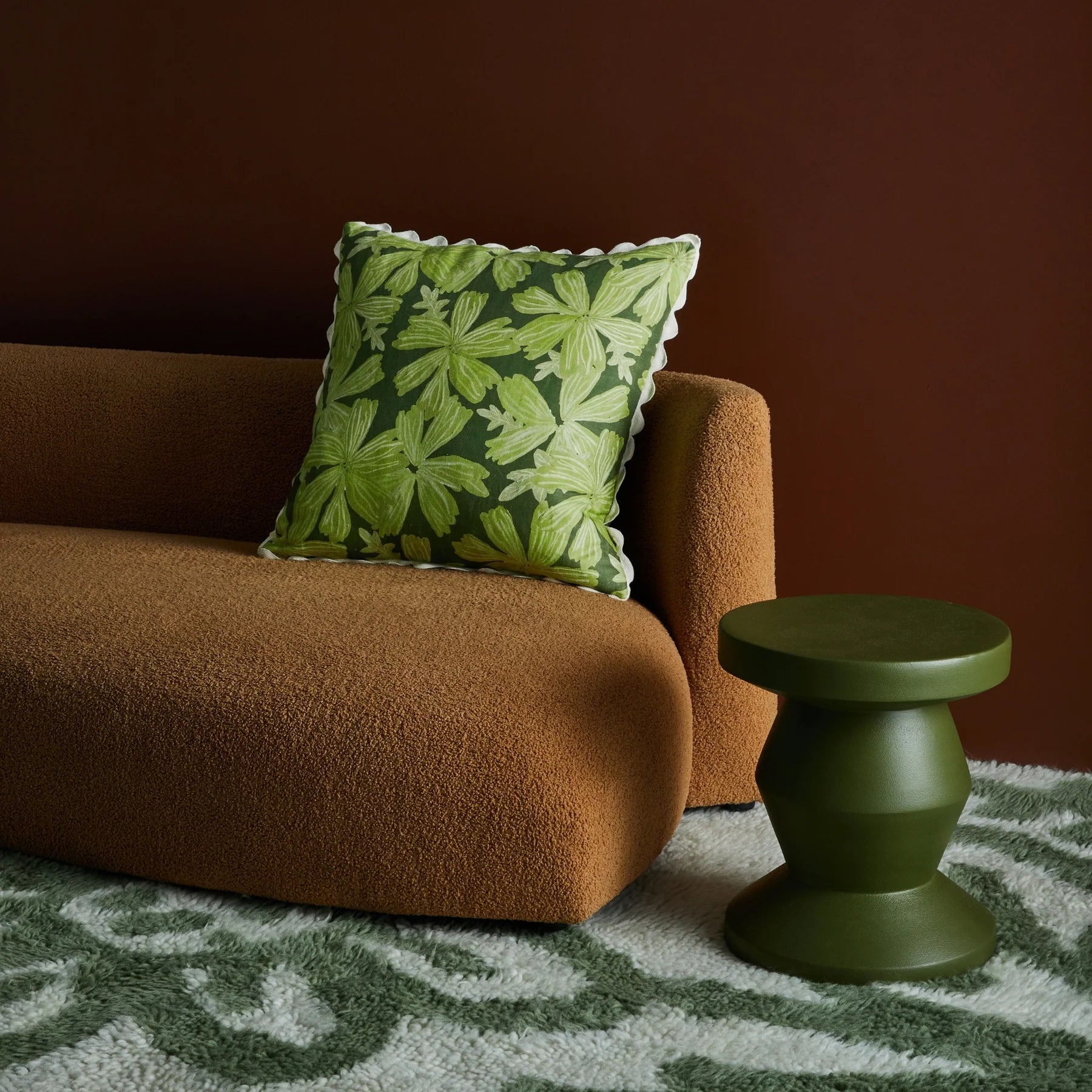 Bonnie & Neil Mave Cushion 60cm KHAKI