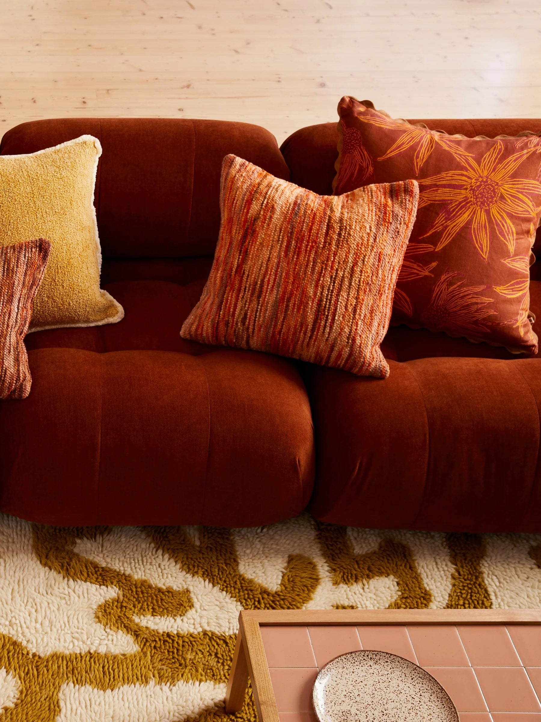 Bonnie & Neil Fiore Tan Cushion 60cm