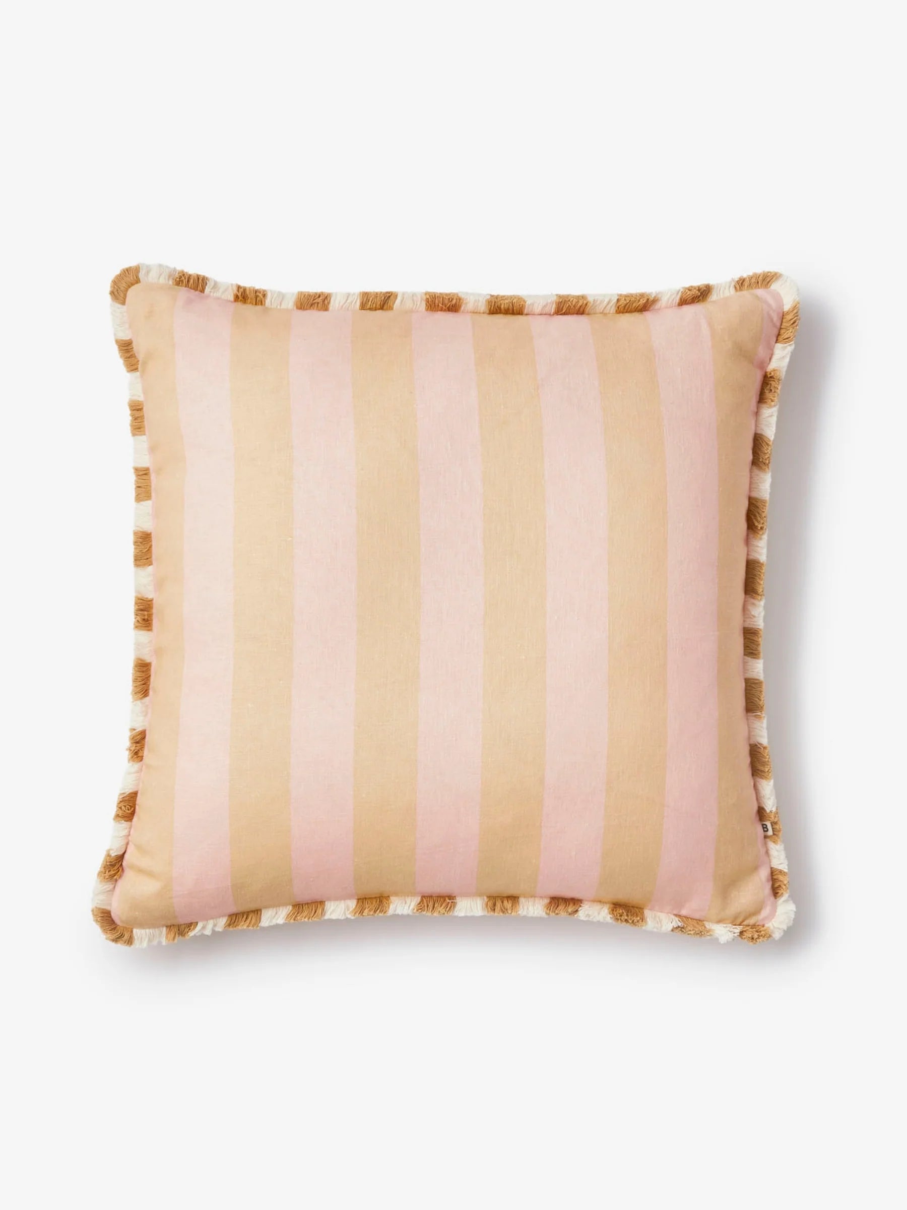 Bonnie & Neil Bold Stripe Buff Cushion 60CM