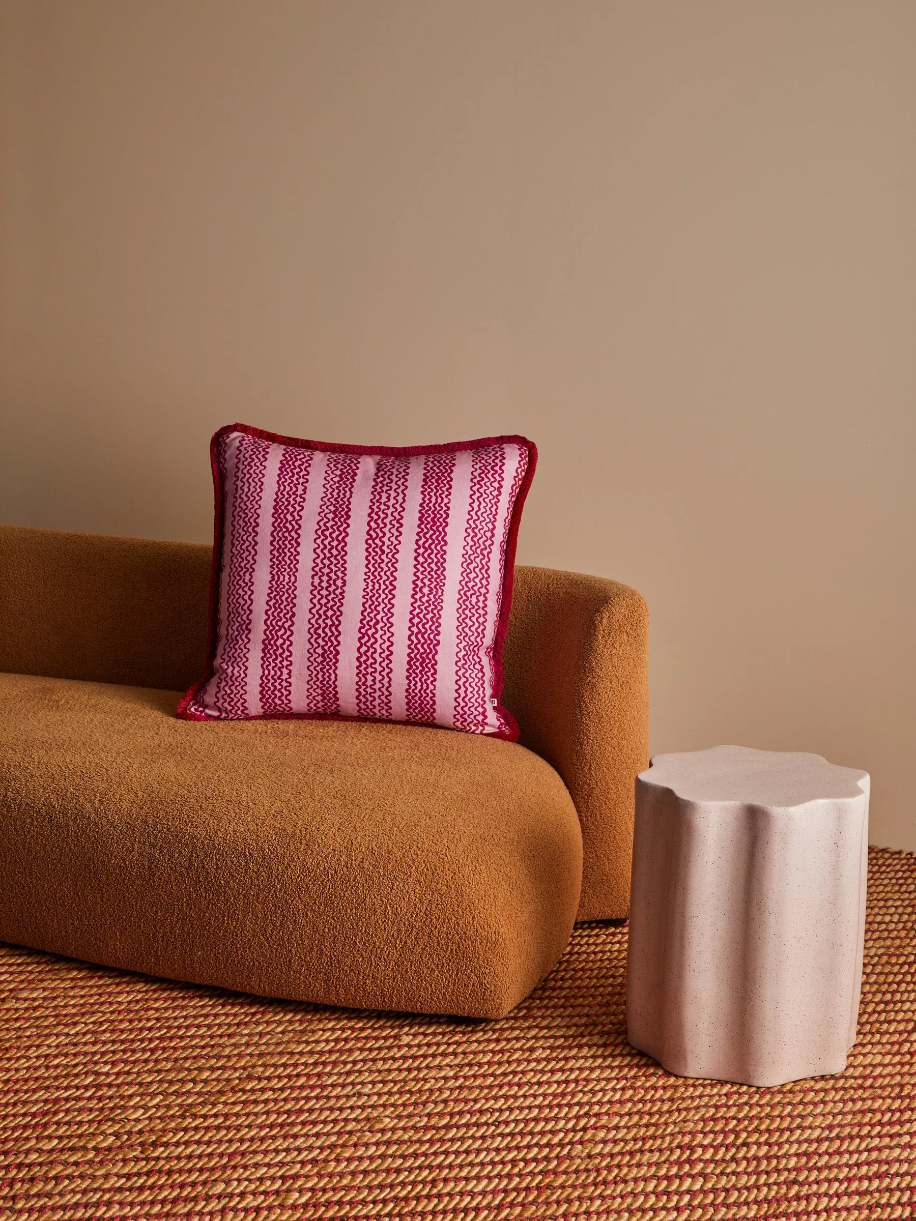 Bonnie & Neil Mini Wave Pink Cushion 60CM
