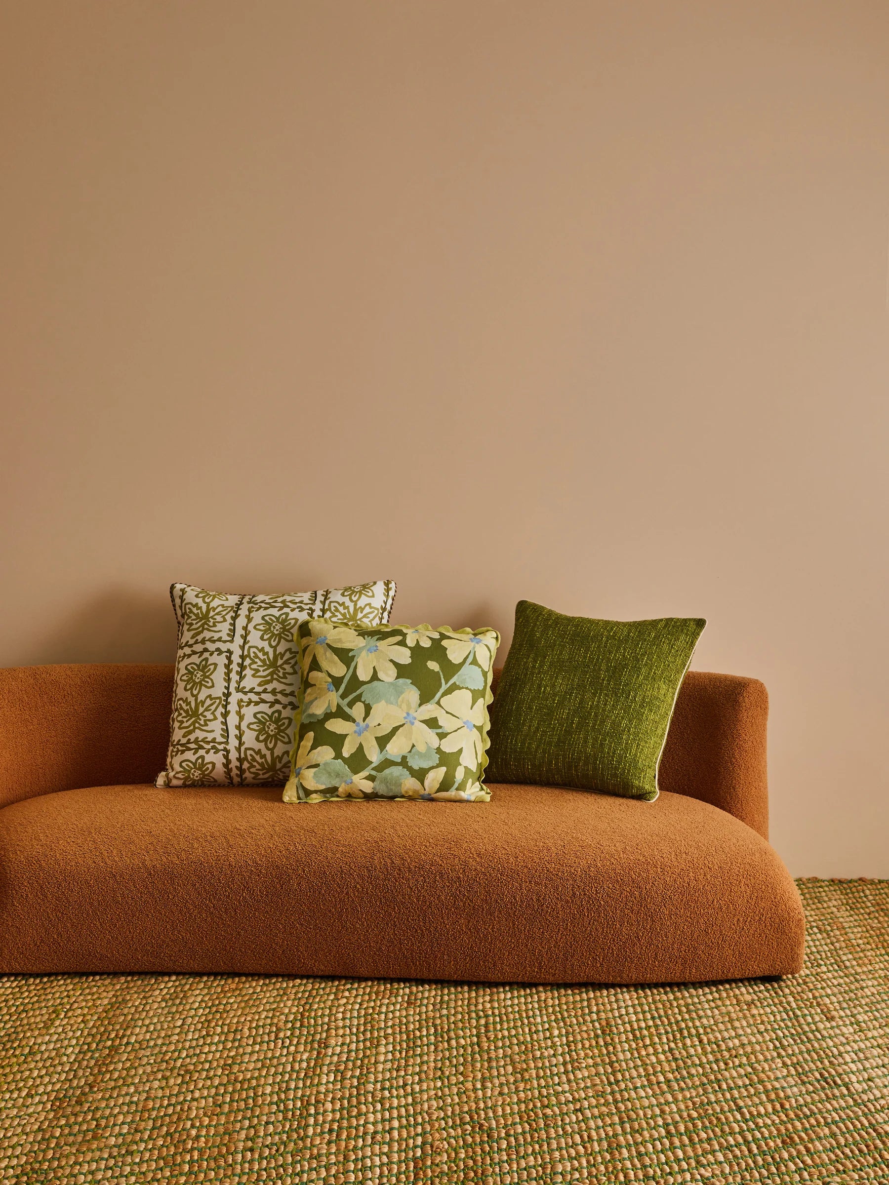 Bonnie & Neil Daisy Olive Cushion 60CM