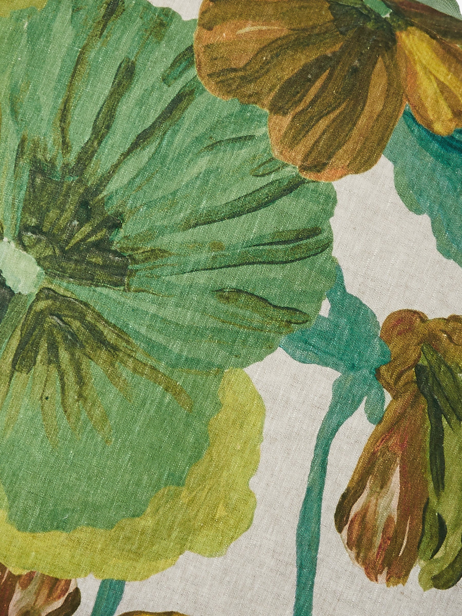 Bonnie & Neil Wild Pansy Verde Cushion 60cm