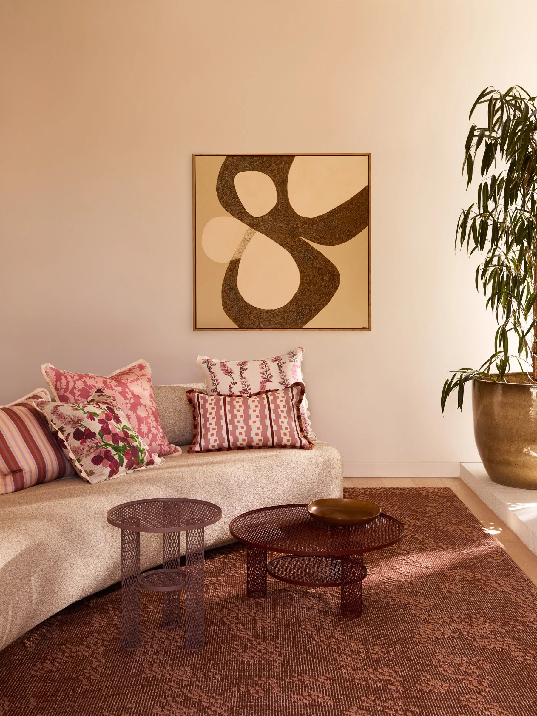 Bonnie & Neil Petal Pink Cushion 60cm