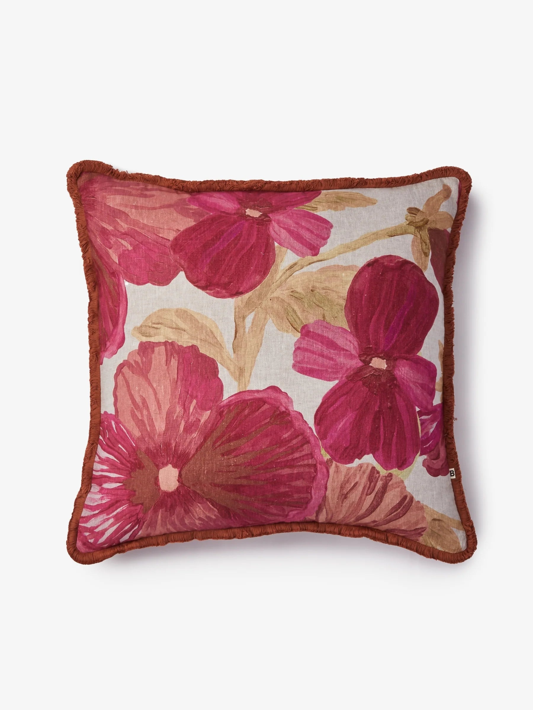 Bonnie & Neil Wild Pansy Pink Cushion 60cm