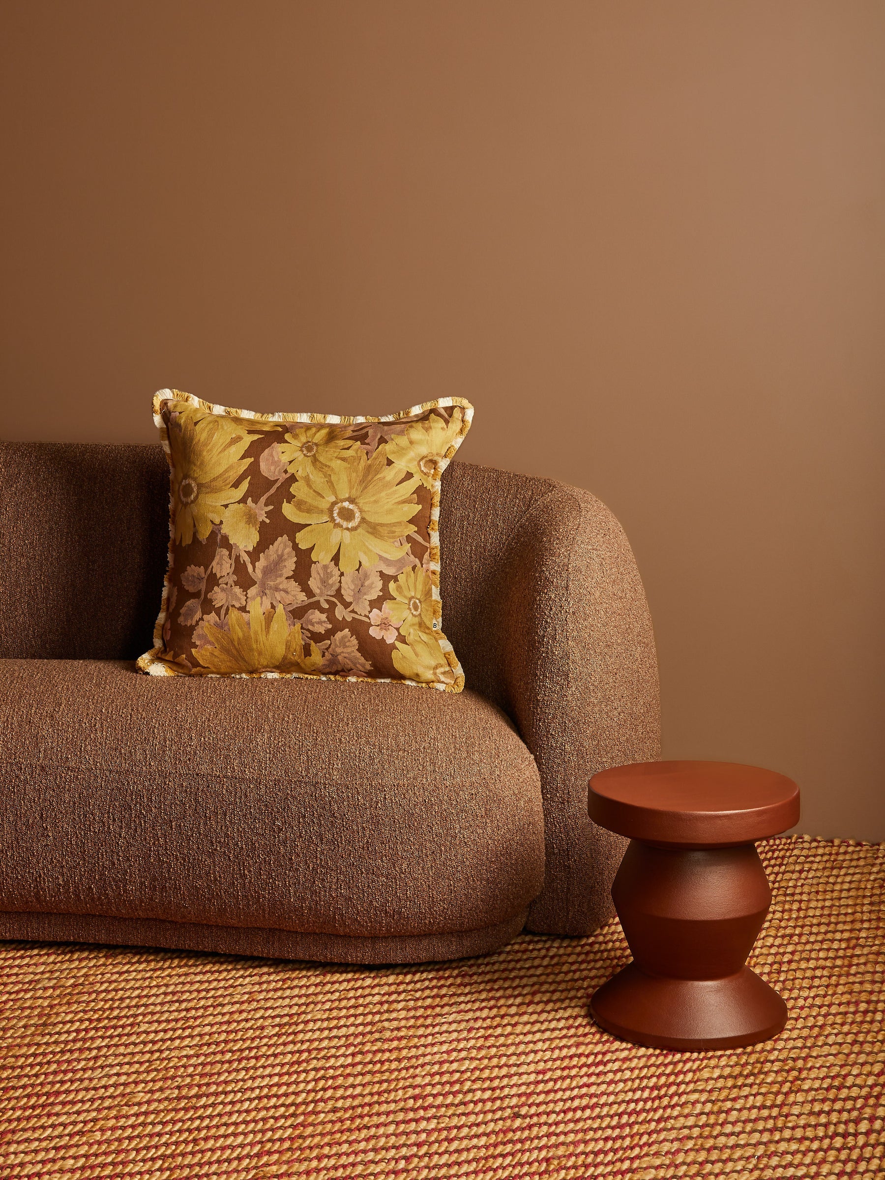 Bonnie & Neil Marigold Mustard Cushion 60cm