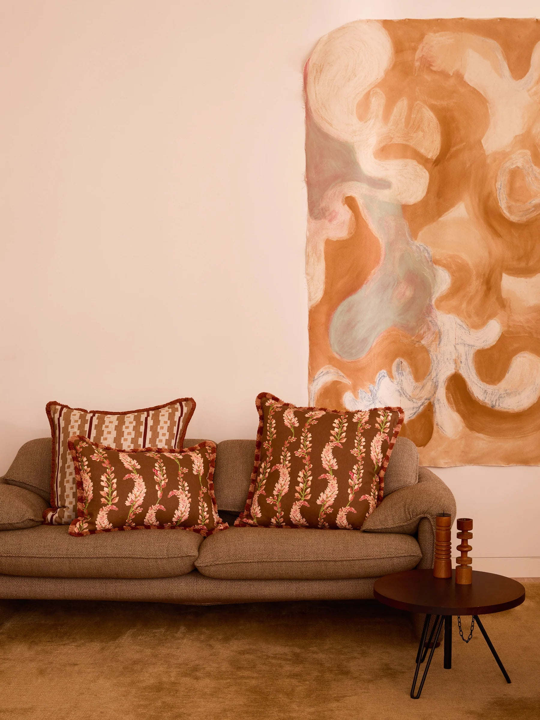 Bonnie & Neil Bauhaus Tan Cushion 60cm