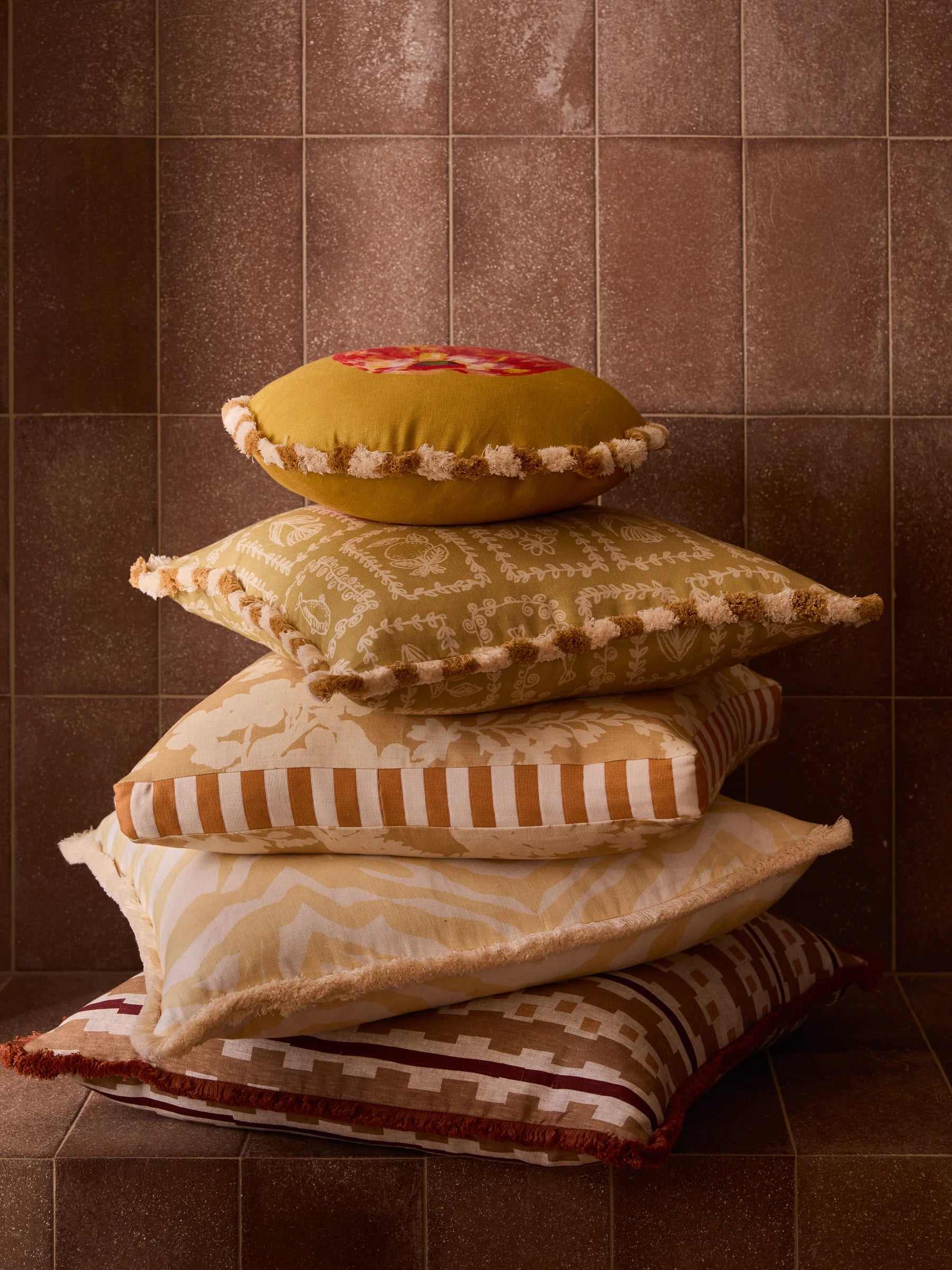 Bonnie & Neil Bauhaus Tan Cushion 60cm