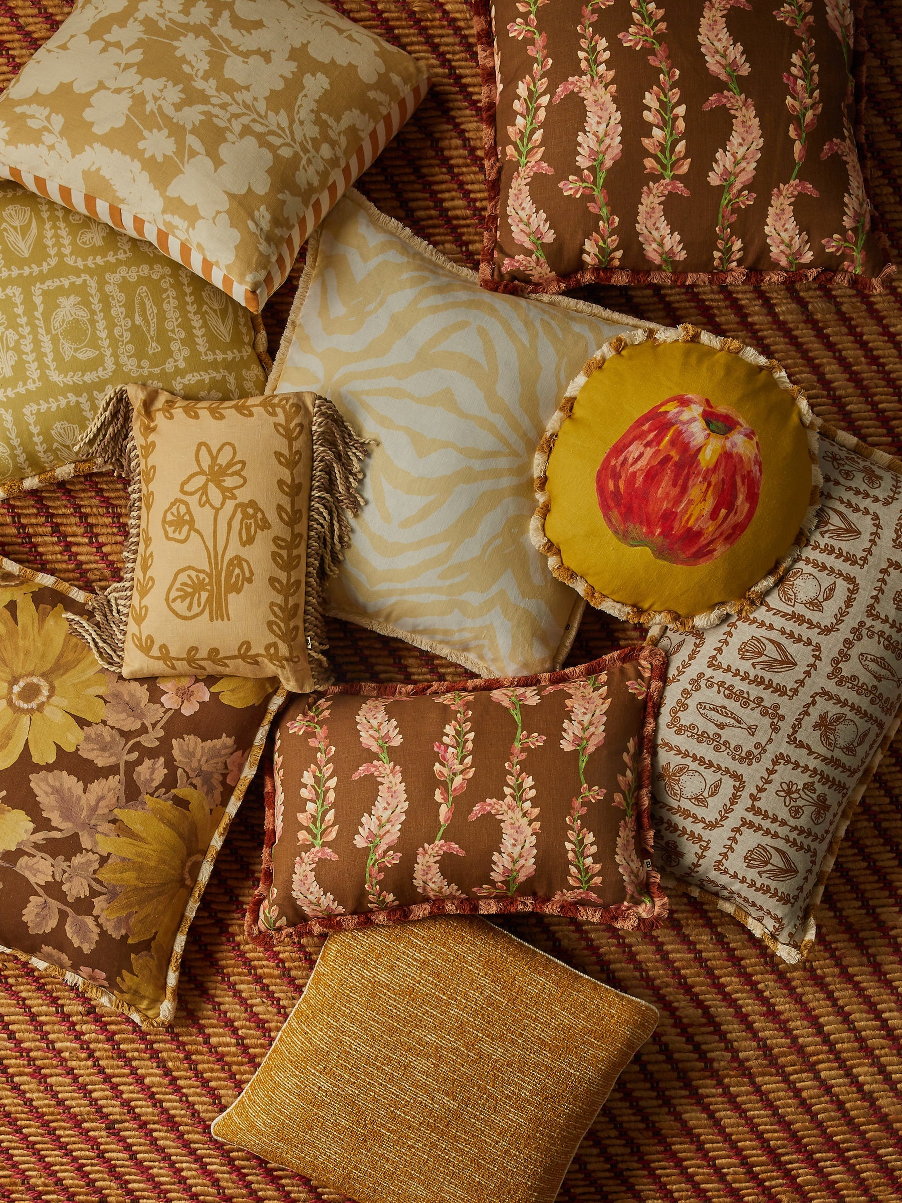 Bonnie & Neil Petra Hazelnut Cushion 75 x 45cm