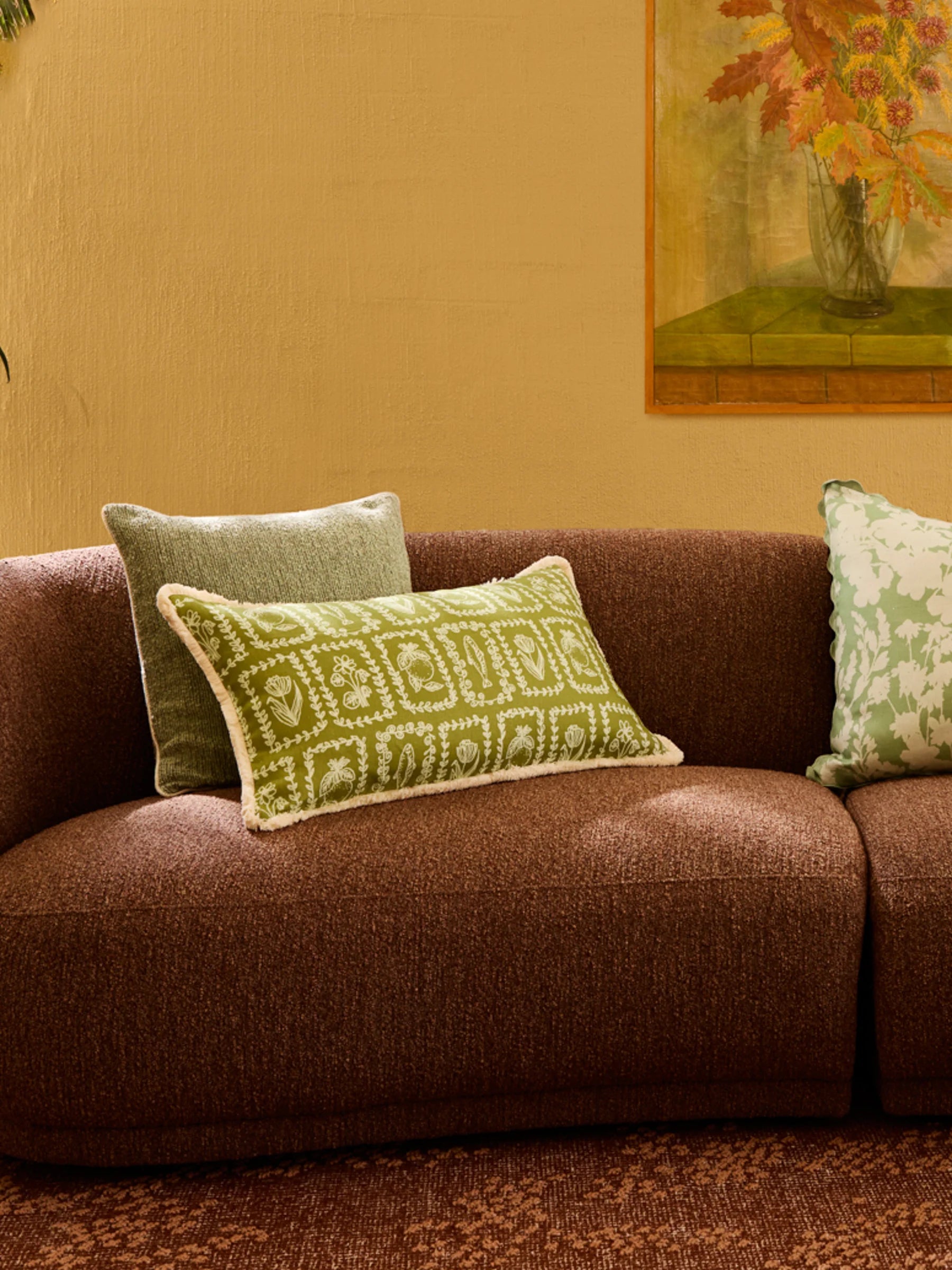 Bonnie & Neil Petra Sage Cushion 75x45 cm