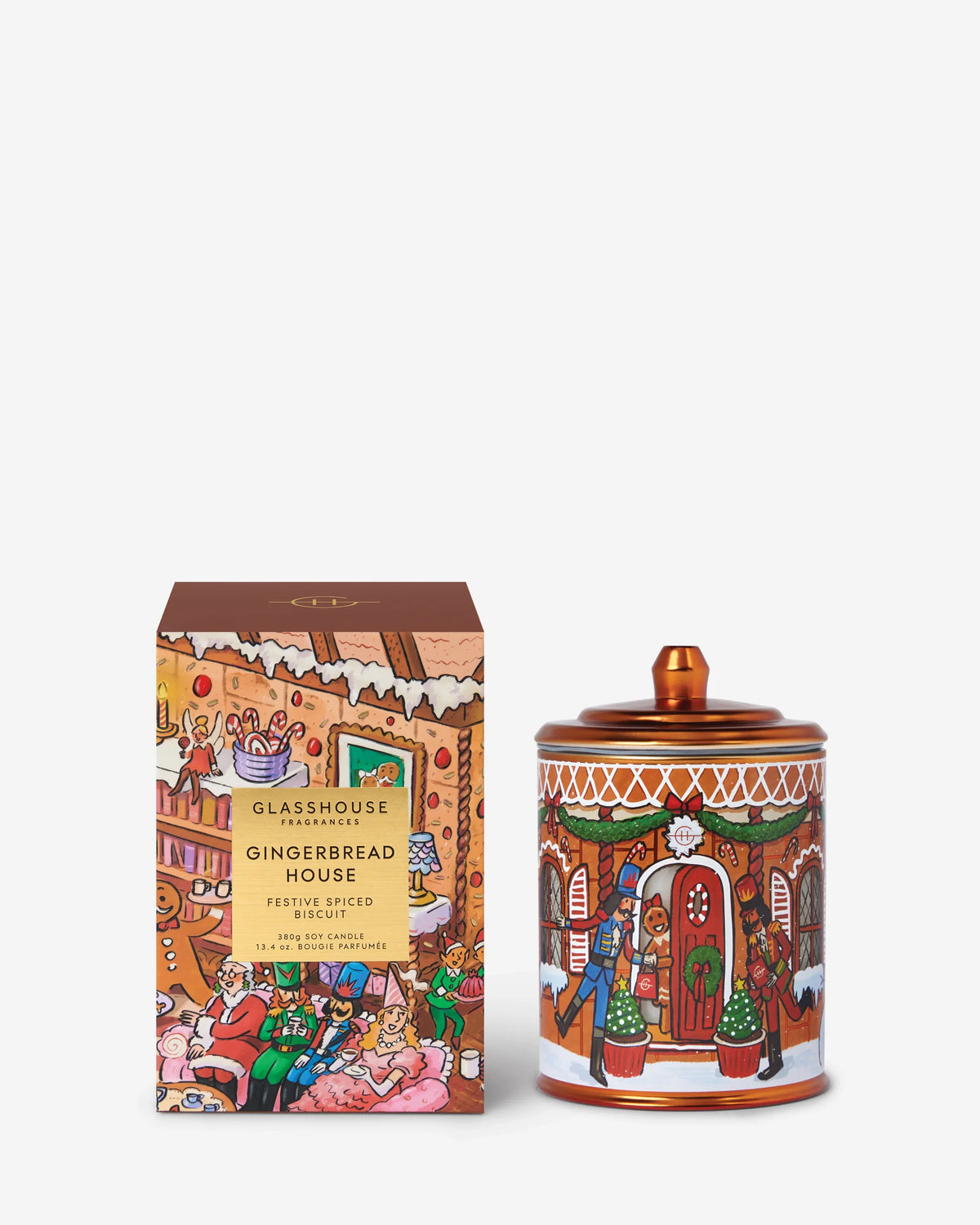 GLASSHOUSE 380g Candle GINGERBREAD HOUSE