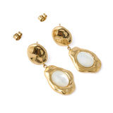 Arms of Eve Florentine Pearl Earrings GOLD