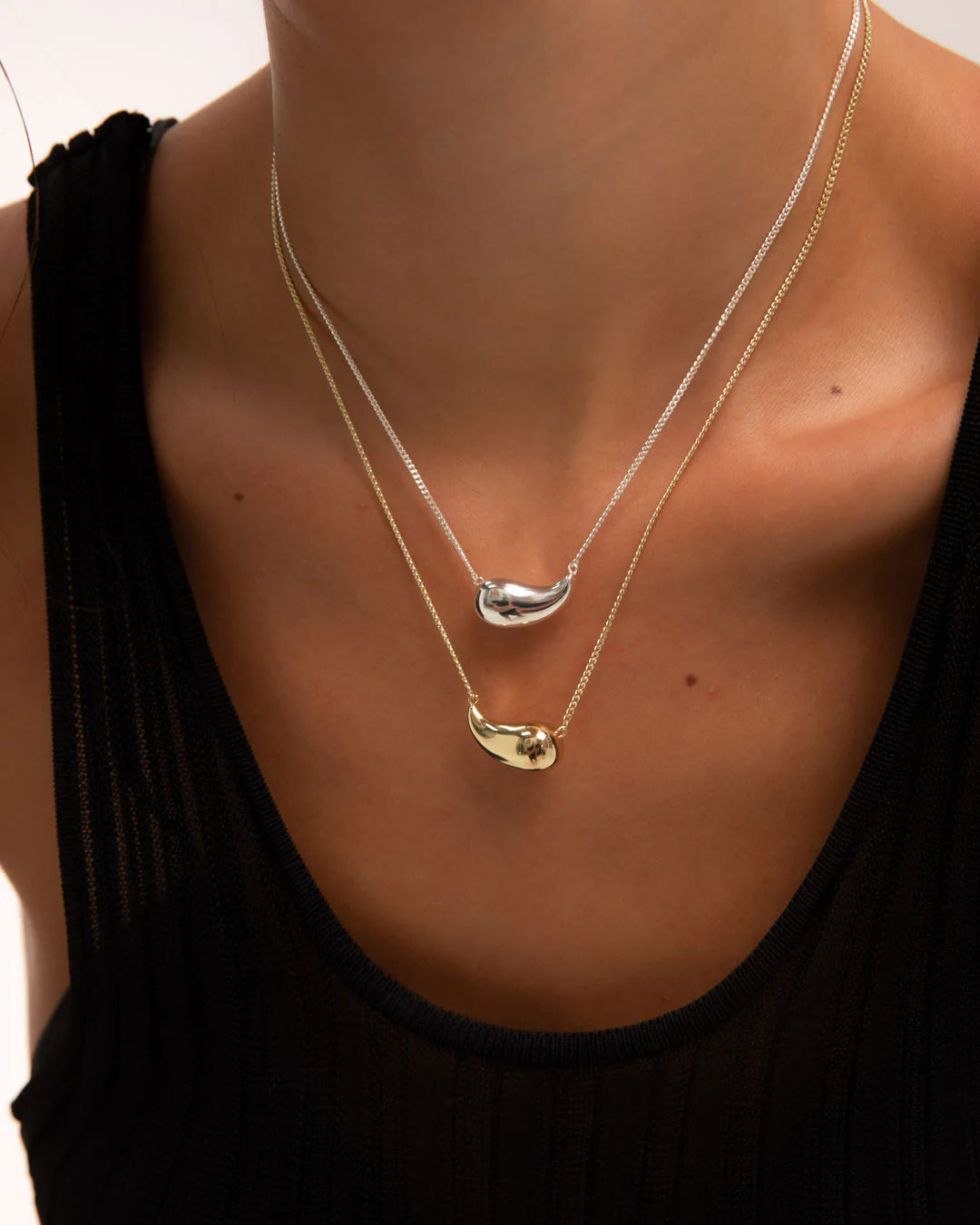 F+H Raindrop Necklace SILVER
