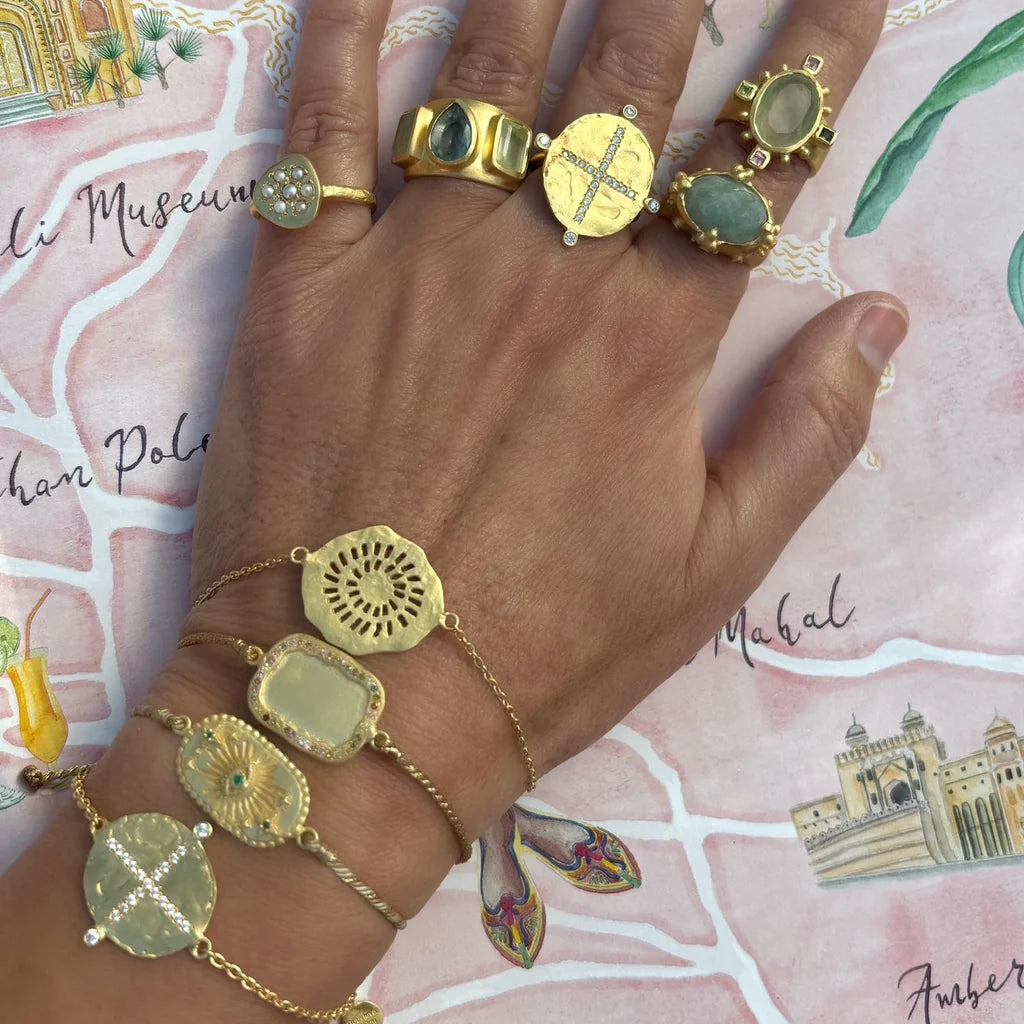 Ruby Teva Cubic Zirconia Cross Bracelet