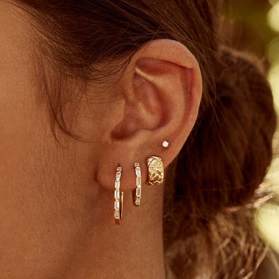 FAIRLEY Crystal Baguette Midi Hoop