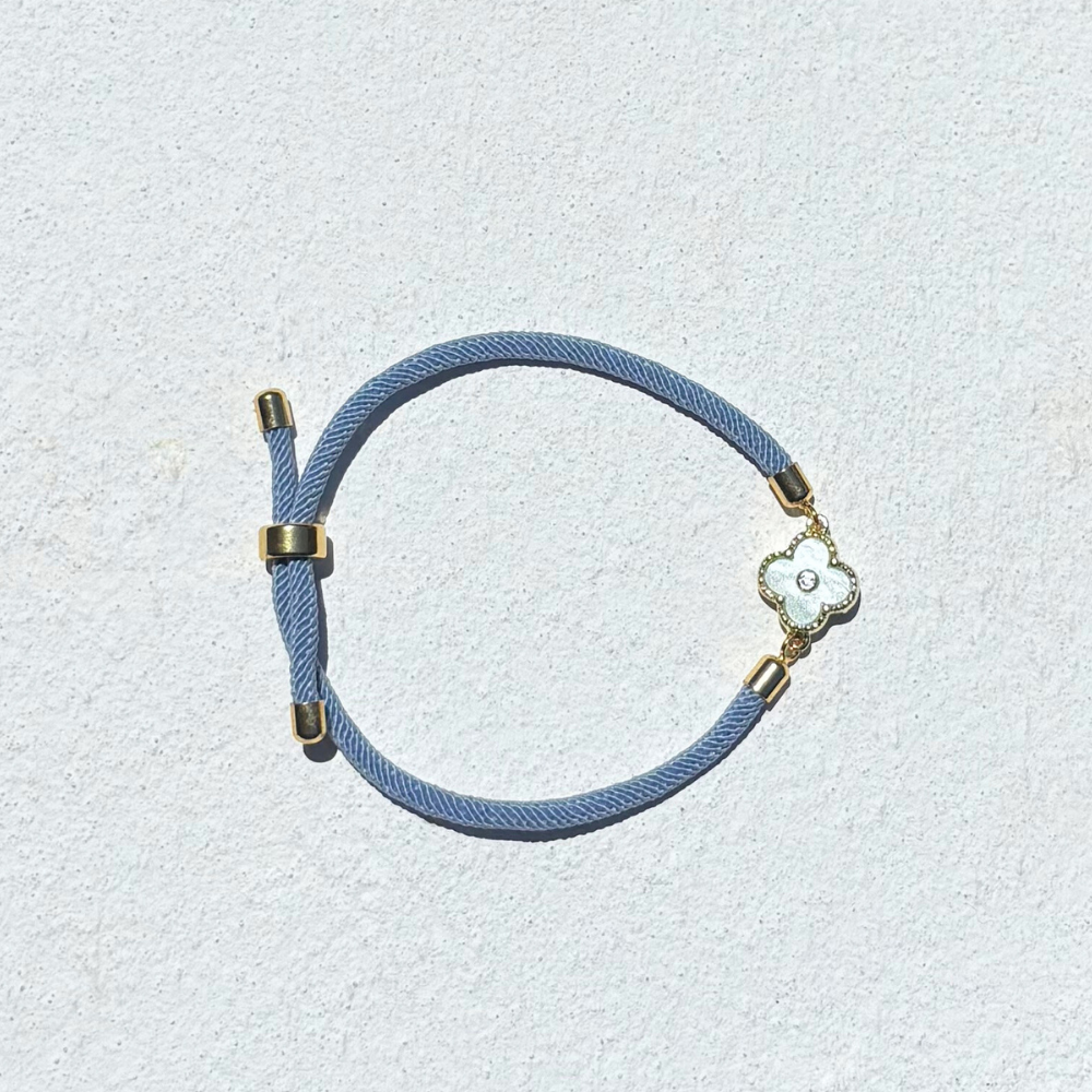 HEI TAI Fleur Slide Bracelet CORNFLOWER BLUE